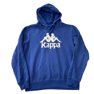 Kappa Blue Sweatshirt Iconic White Logo Pullover Adult Man Medium